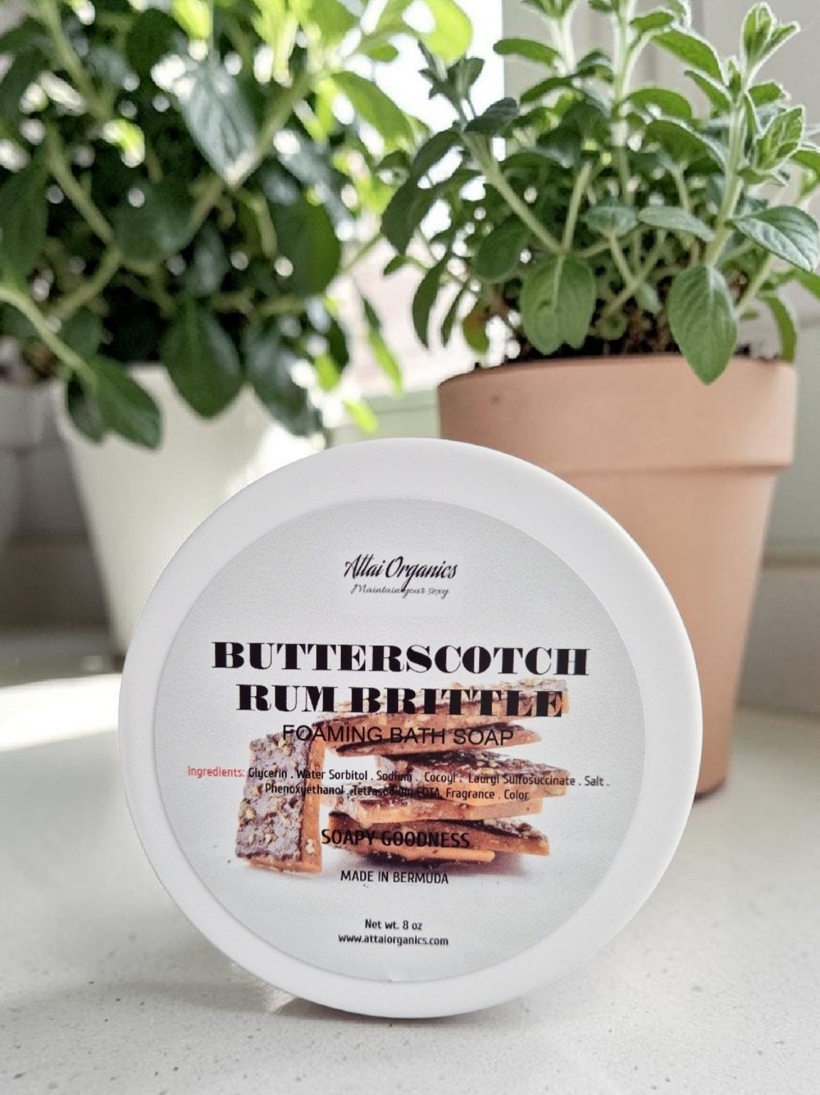 ' Butterscotch Rum Brittle ' Foaming Bath Soap