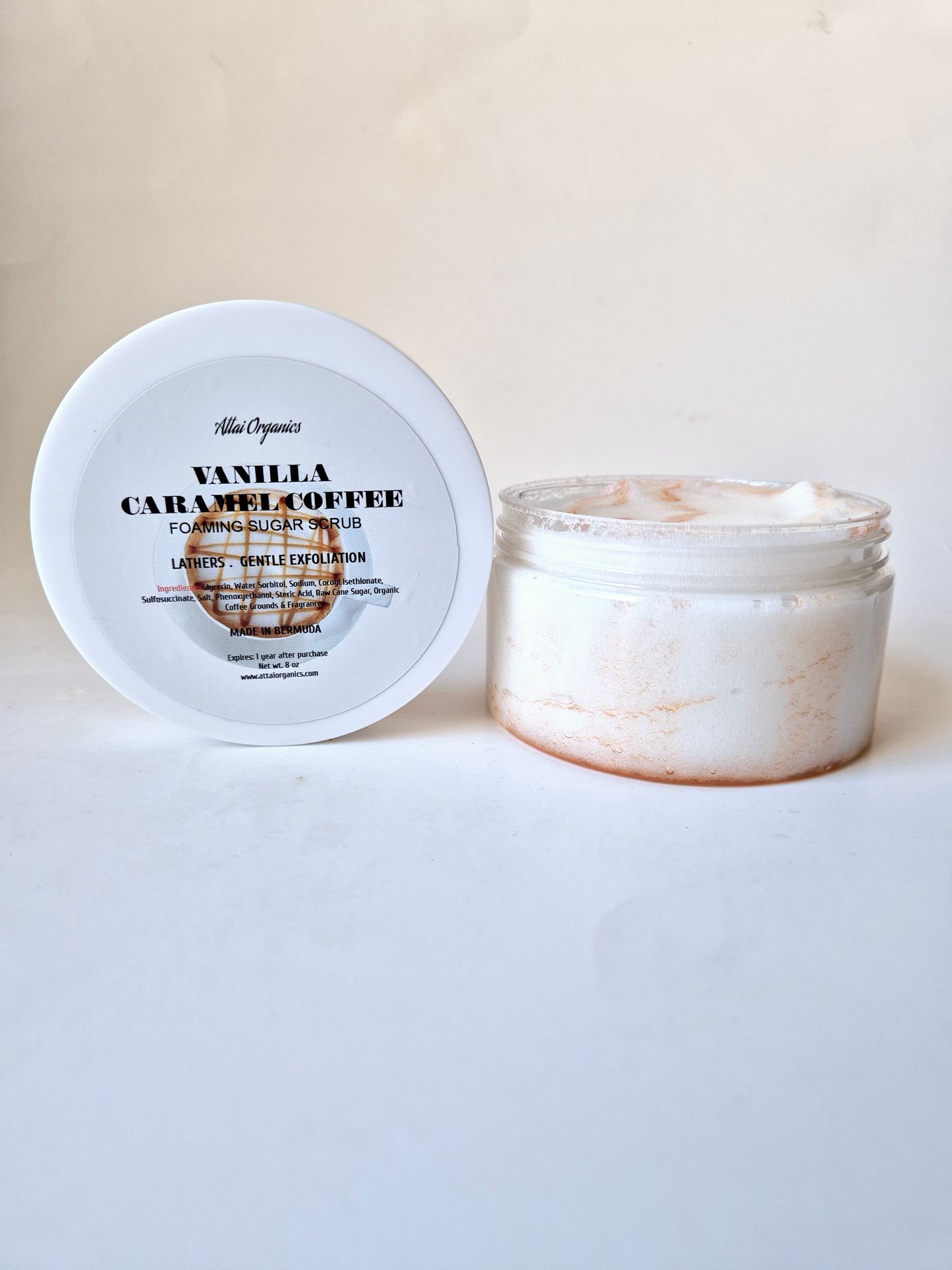 ' Vanilla Caramel Coffee ' Foaming Sugar Scrub