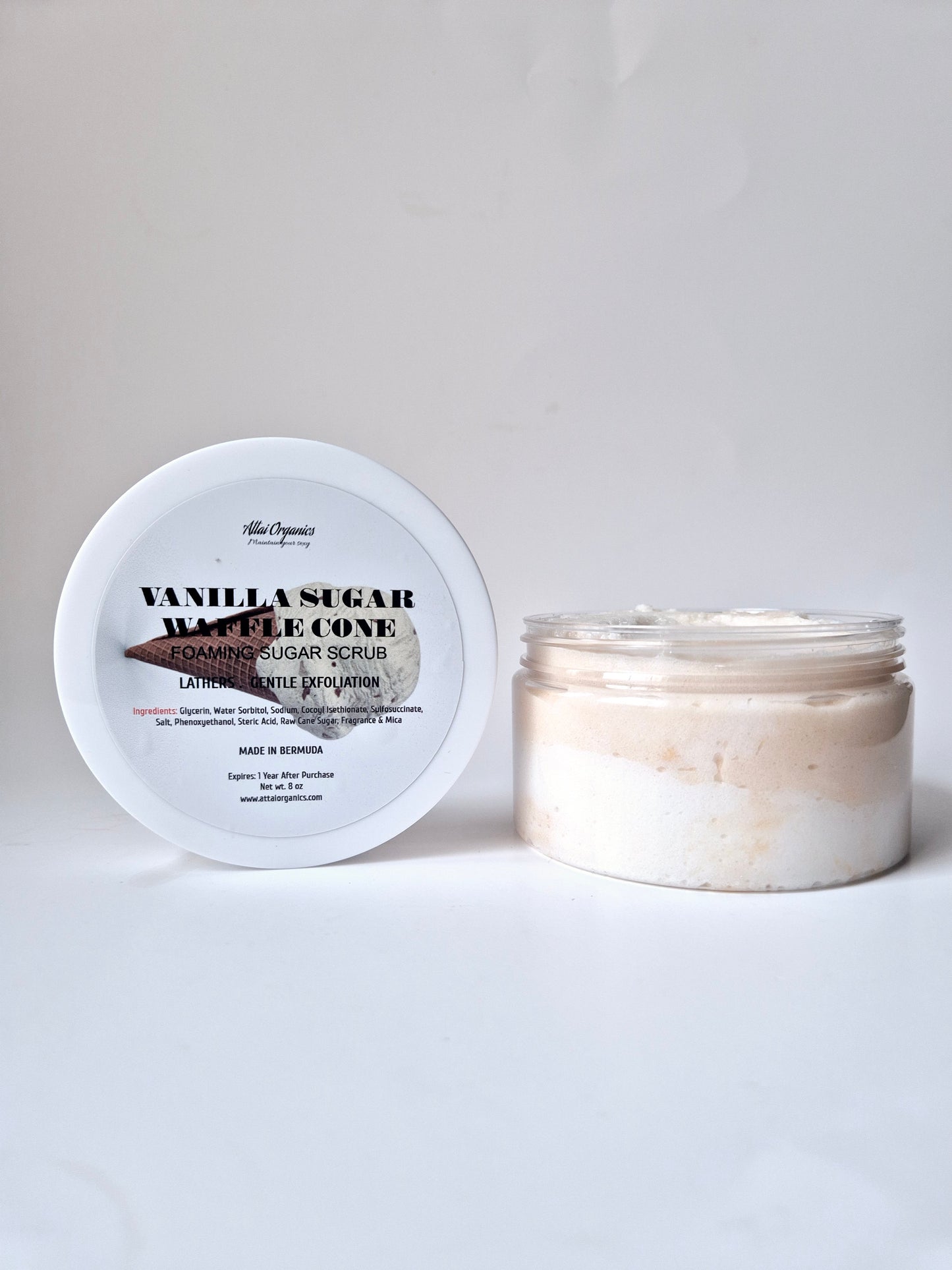 ' Vanilla Sugar Waffle Cone ' Foaming Sugar Scrub