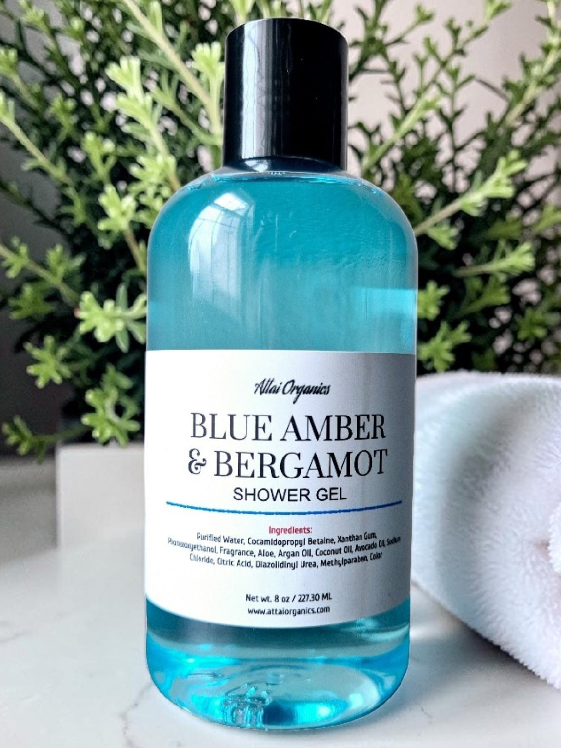 ' Blue Amber & Bergamot ' Shower Gel
