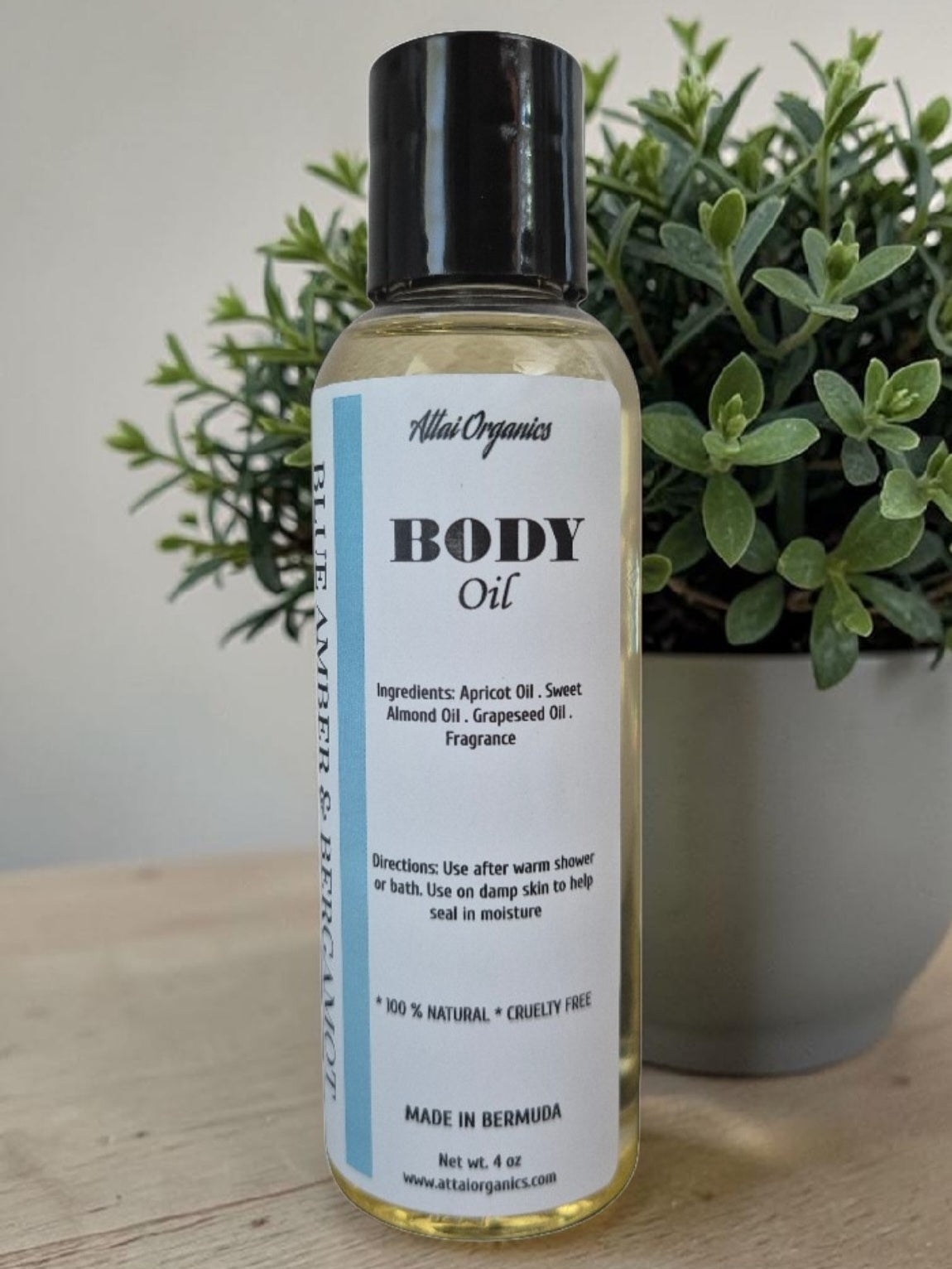 ' Blue Amber & Bergamot ' Body Oil